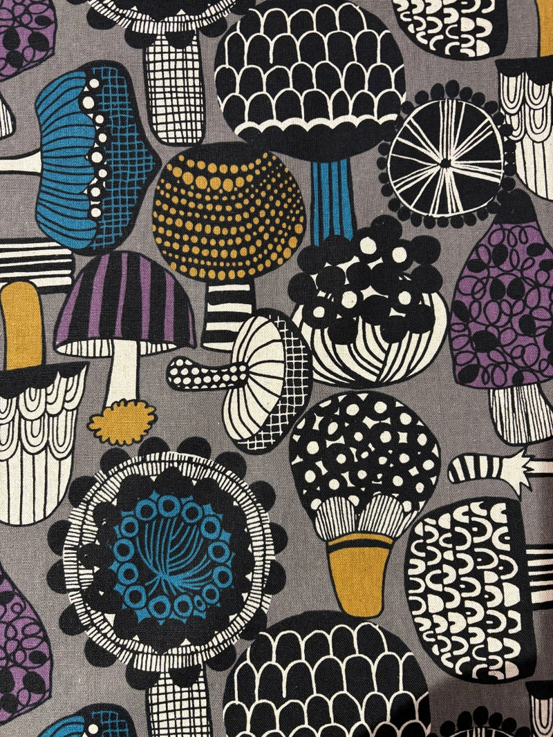 Canvas Graphic Mushrooms - Grey