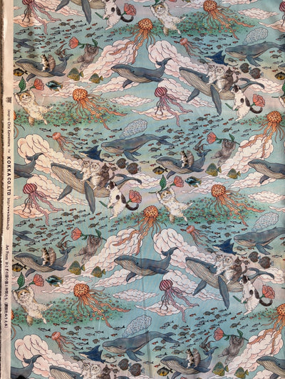 Kokka - 365 Cat Art - Cat Friends in Wonderland - Sheeting