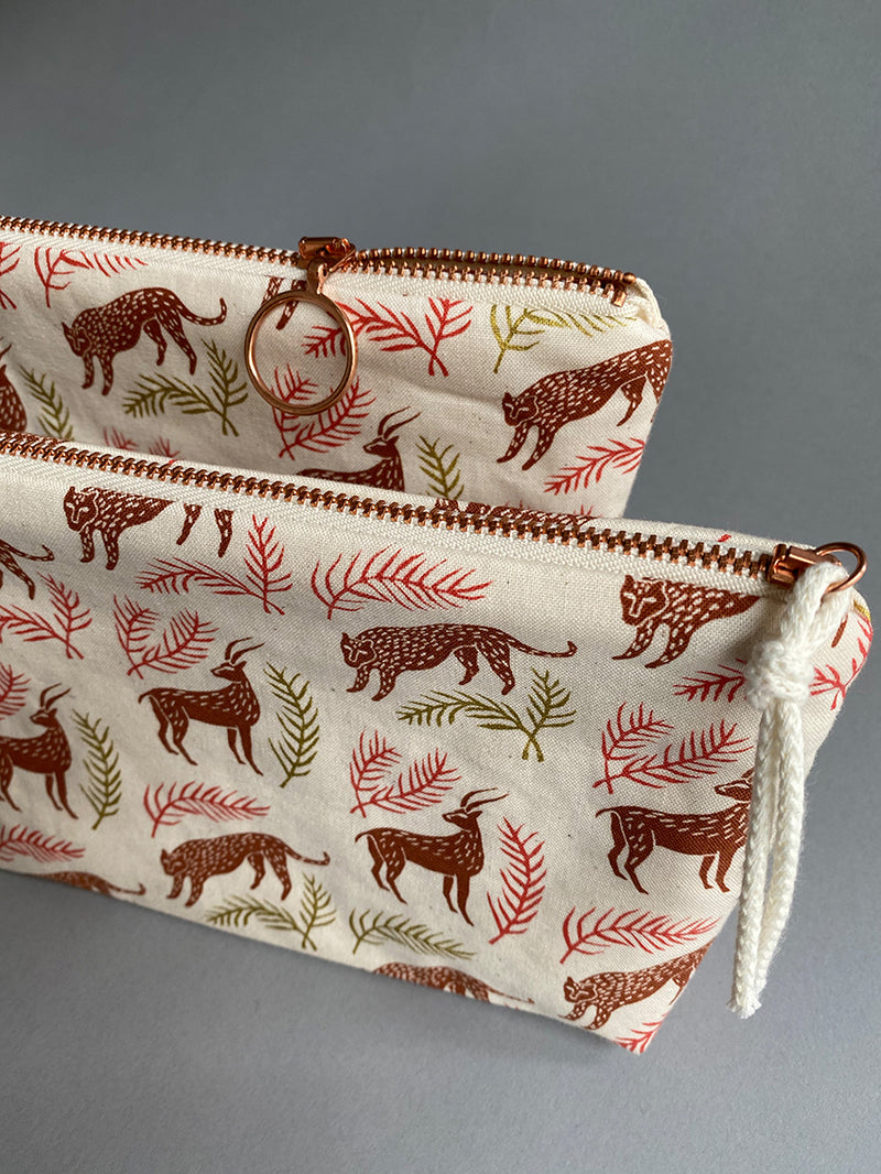Nähkit – Kosmetiktasche Set, Grassland Tiere