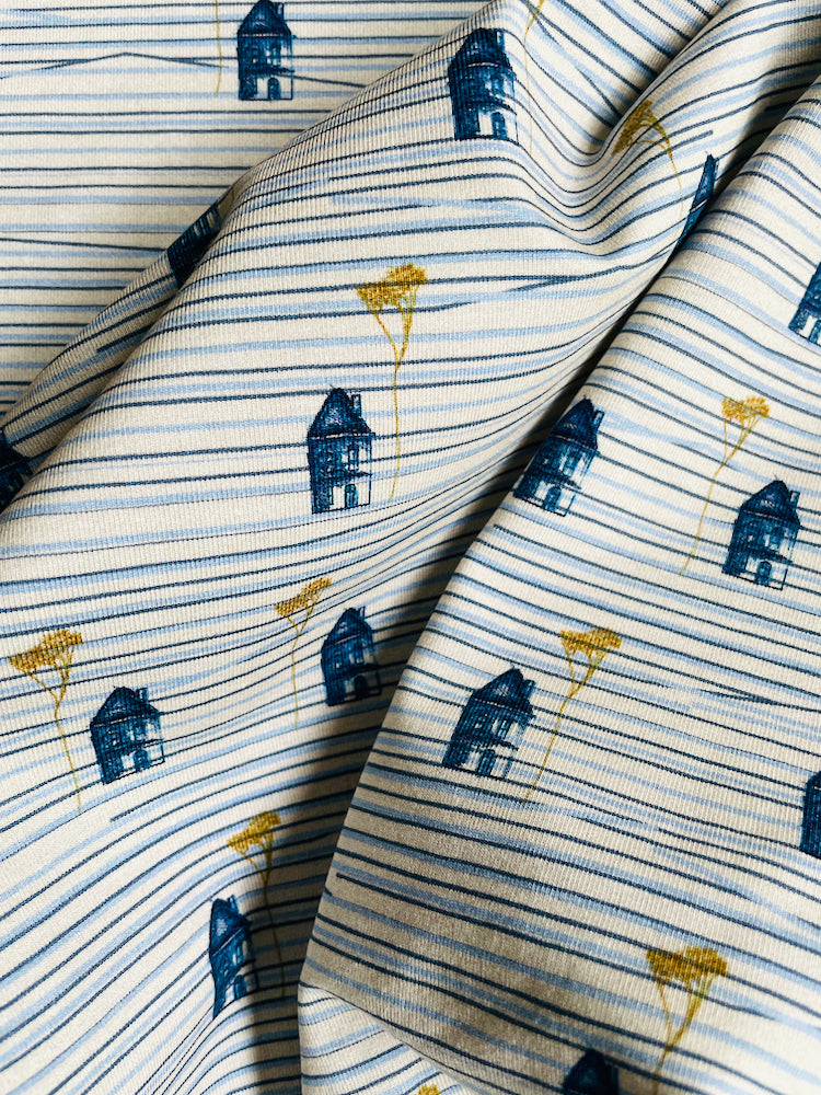 About Blue Single Jersey – Happy Place
