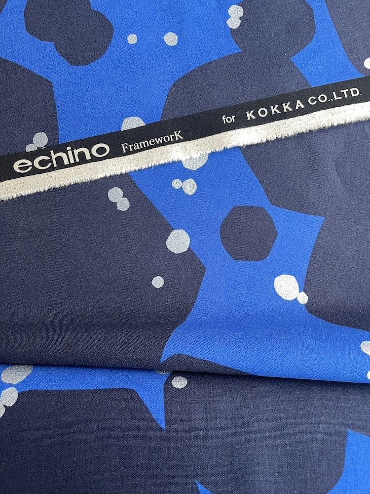 Kokka Echino Pool Canvas – Blue
