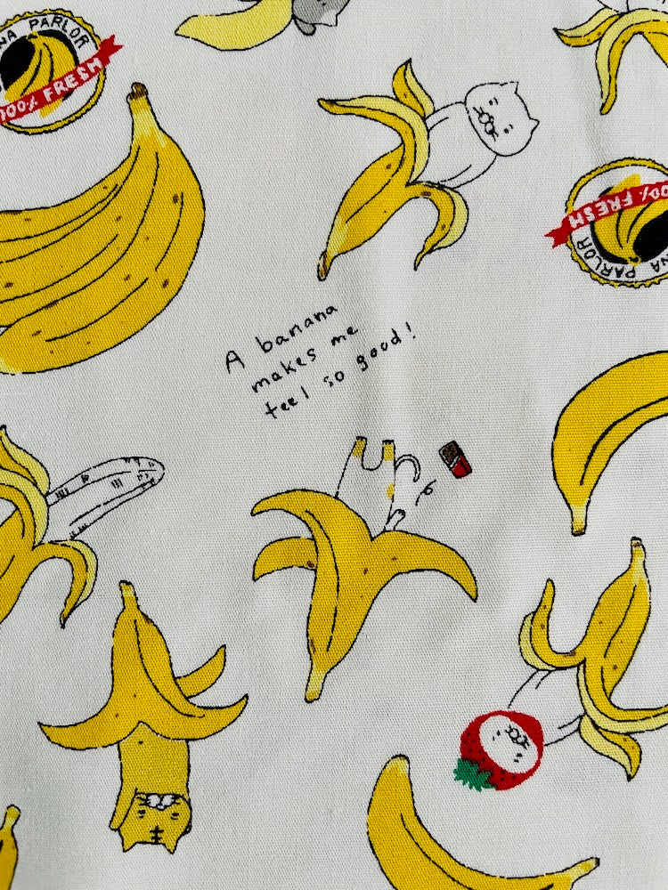 Katzen & Bananen, cremeweiß