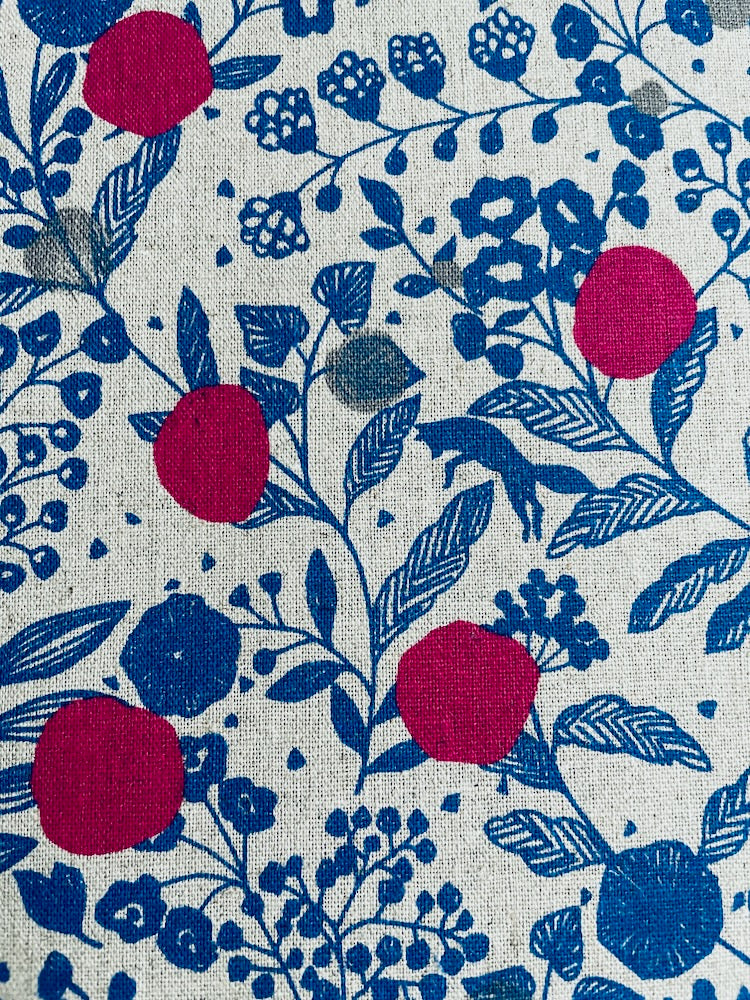 Kokka Echino Plum – Blue