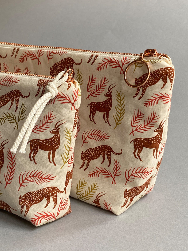 Nähkit – Kosmetiktasche Set, Grassland Tiere